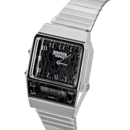 Montre unisexe Casio Vintage Analogique-Numérique Stranger Things, cadran noir, quartz AQ-800EST-1A