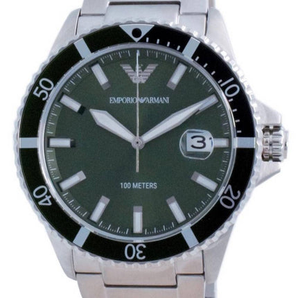 Montre Homme Emporio Armani Cadran Vert Acier Inoxydable Quartz AR11338 100M