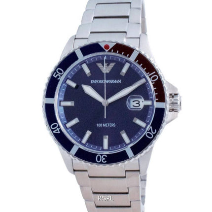 Montre Homme Emporio Armani Cadran Bleu Acier Inoxydable Quartz AR11339 100M