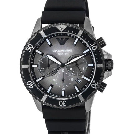 Emporio Armani chronographe cadran noir et gris Quartz AR11515 100M montre homme fr