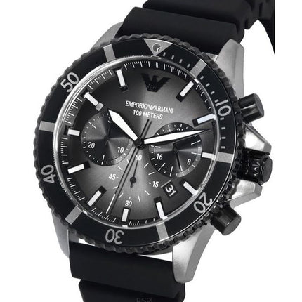 Emporio Armani chronographe cadran noir et gris Quartz AR11515 100M montre homme fr