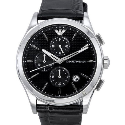 Montre Emporio Armani Paolo chronographe cadran noir quartz AR11530 pour homme