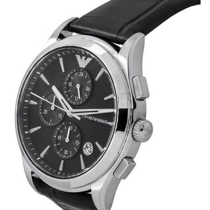 Montre Emporio Armani Paolo chronographe cadran noir quartz AR11530 pour homme