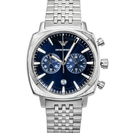 Montre homme Emporio Armani Chronographe Acier inoxydable Cadran bleu Quartz AR11688