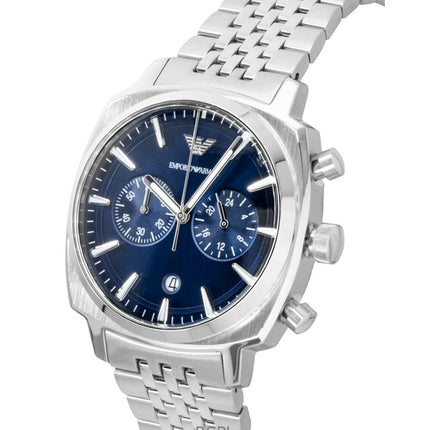 Montre homme Emporio Armani Chronographe Acier inoxydable Cadran bleu Quartz AR11688