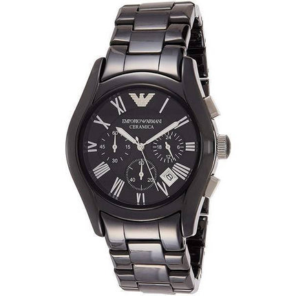 Montre pour homme Emporio Armani Ceramica AR1400 avec chronographe à quartz