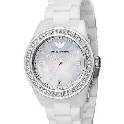 Montre Emporio Armani Ceramica cristaux Swarovski AR1426 féminin
