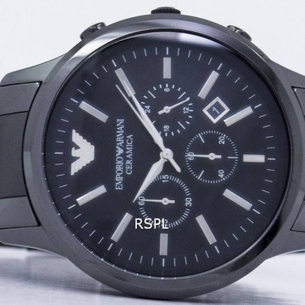 Montre pour homme Emporio Armani Ceramica AR1451 chronographe à quartz