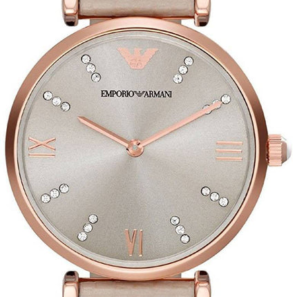 Montre Emporio Armani Classic Retro Quartz diamant Accent AR1681 féminin