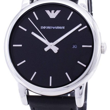 Montre Emporio Armani Classic hommes cadran noir en cuir noir AR1692