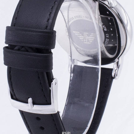 Montre Emporio Armani Classic hommes cadran noir en cuir noir AR1692