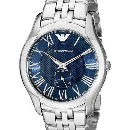 Emporio Armani Classic texturé cadran bleu AR1789 montre homme