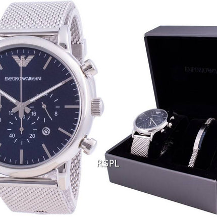 Montre Homme Emporio Armani Luigi Chronographe Quartz AR80038 Avec Coffret Cadeau