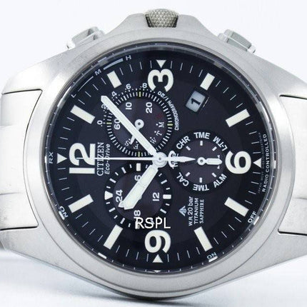 Citizen Promaster Land Titanium Eco-Drive Radio Controlled montre Chronograph AS4030-59E hommes