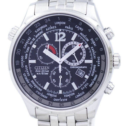Chronographe World Time AT0360-50E AT0360 Citizen Eco Drive hommes