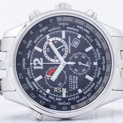 Chronographe World Time AT0360-50E AT0360 Citizen Eco Drive hommes