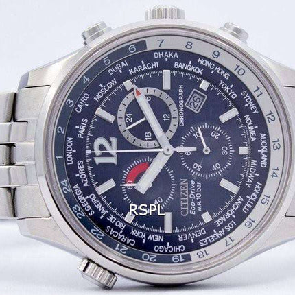 Montre Homme Citizen Eco Drive Chronograph Heure Mondiale AT0360-50L AT0360
