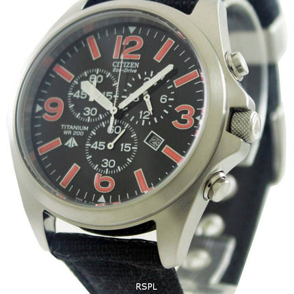 Montre Citizen Eco-Drive chronographe titane AT0660-13E AT0660 masculin