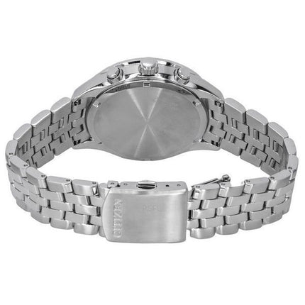 Montre pour homme Citizen Classic Corso Eco-Drive chronographe en acier inoxydable avec cadran vert AT2149-85X 100M