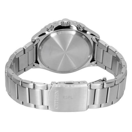 Montre pour homme Citizen Sporty-Aqua chronographe en acier inoxydable avec cadran bleu Eco-Drive AT2560-84L 100M