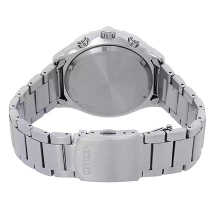 Montre homme Citizen Eco-Drive Chronograph GMT en acier inoxydable avec cadran vert AT2561-81X 100M