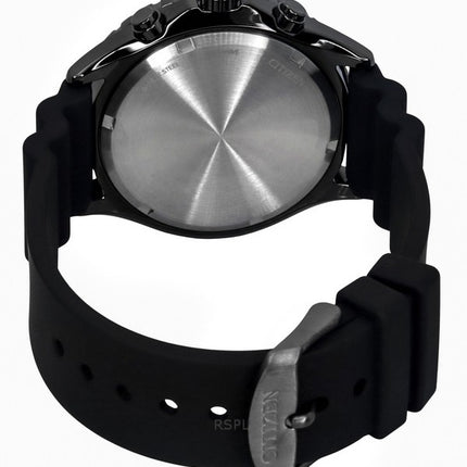 Montre homme Citizen Eco-Drive Chronograph bracelet en polyuréthane cadran bleu AT2567-18L 100M