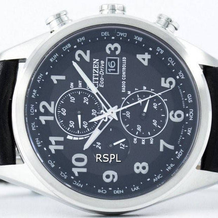 Citizen Eco-Drive Radio Controlled chronographe monde temps AT8011-04f montre homme