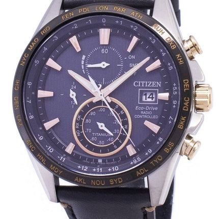 Citizen Eco-Drive titane radiocommandés Power Reserve AT8158 - 14H montre homme