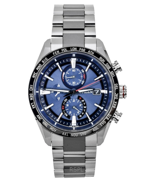Montre homme Citizen Attesa Chronographe Radio-pilotée Super Titanium Eco-Drive AT8186-51L 100M