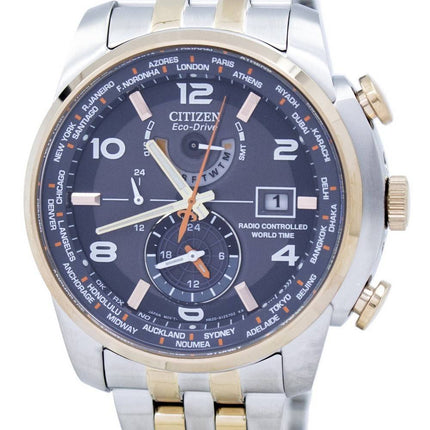 Citizen Eco-Drive Radio Controlled monde temps AT9016 - 56H montre homme