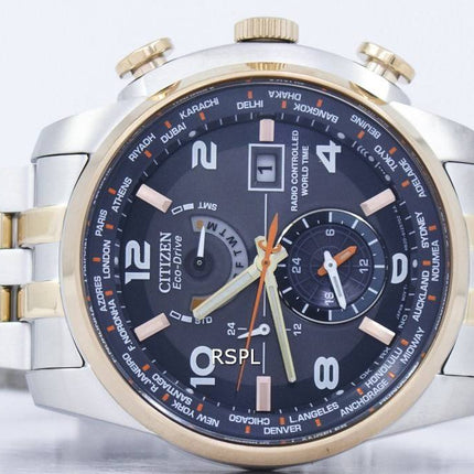 Citizen Eco-Drive Radio Controlled monde temps AT9016 - 56H montre homme