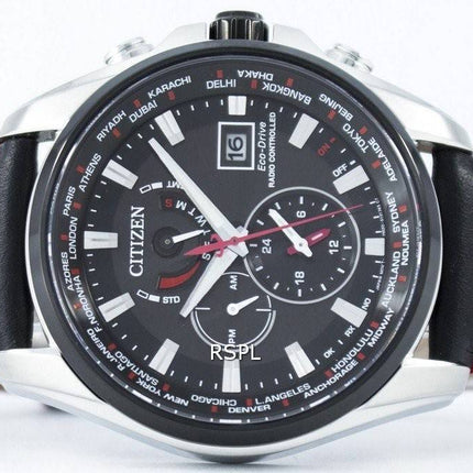 Citizen Eco-Drive Radio Controlled chronographe monde temps AT9036-08F montre homme
