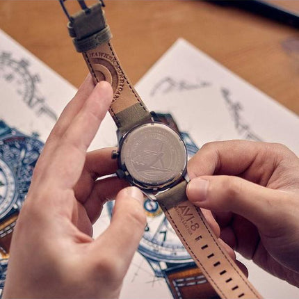 HORSMontre pour homme AVI-8 Hawker Hurricane Tachymeter Quartz AV-4011-0E