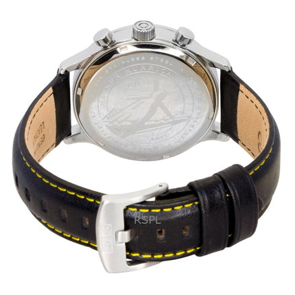 Montre homme AVI-8 Hawker Hurricane Classic Chronographe, bracelet en cuir, cadran noir, mouvement à quartz AV-4011-0Z, avec bracelet supplémentaire