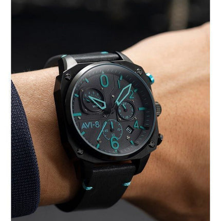 Montre Homme AVI-8 Hawker Hunter Chronographe Bleu Diamant Quartz AV-4052-05