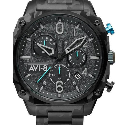 AVI-8 Hawker Hunter Night Camo Chronographe Rétrograde Quartz AV-4052-11 HORS Montre Homme