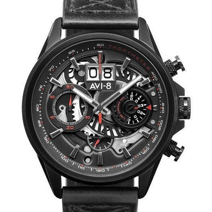 HORS Montre Homme AVI-8 Hawker Harrier II Metador Chronographe Squelette Cadran Noir Quartz AV-4065-05