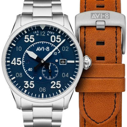 AVI-8 Spitfire Oxford Cadran Bleu Type 300 Automatique AV-4073-11 Montre Homme
