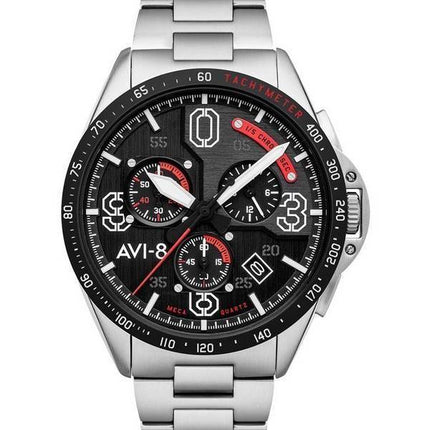 Montre Homme AVI-8 P-51 Mustang Legion Blakeslee Pilot Chronographe Cadran Noir Quartz AV-4077-11