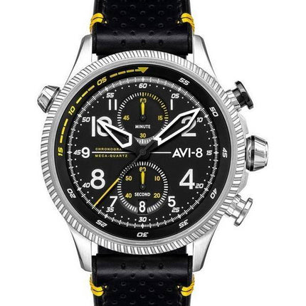 HORS Montre Homme AVI-8 Hawker Hunter Halton Duke Chronographe Cadran Noir Quartz AV-4080-01