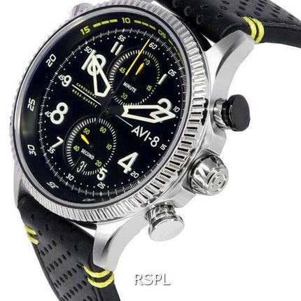 HORS Montre Homme AVI-8 Hawker Hunter Halton Duke Chronographe Cadran Noir Quartz AV-4080-01