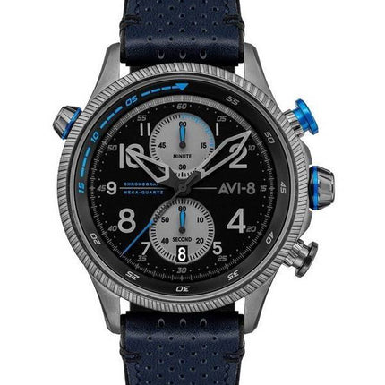 HORS Montre Homme AVI-8 Hawker Hunter Colerne Duke Chronographe Cadran Noir Quartz AV-4080-02