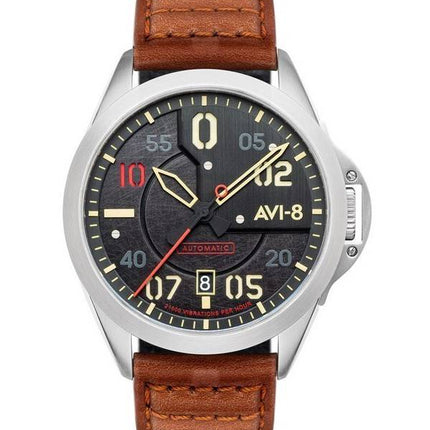 AVI-8 P-51 Mustang Meadow Brook Hitchcock Automatique Cadran Noir AV-4086-01 Montre Homme