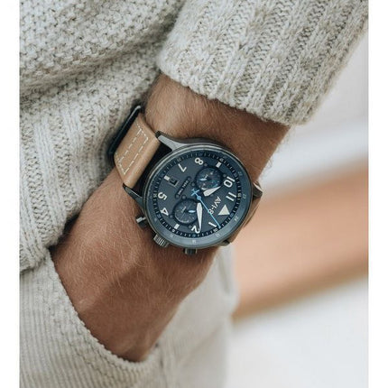 AVI-8 Hawker Hurricane Carey Dual Time Orissa Gris Cadran Quartz AV-4088-04 Montre Homme