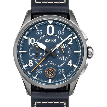 HORS Montre Homme AVI-8 Spitfire Lock Channel Bleu Chronographe Quartz AV-4089-04