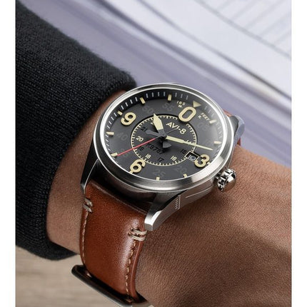 AVI-8 Spitfire Smith Woolston Cadran Noir Automatique AV-4090-01 Montre Homme