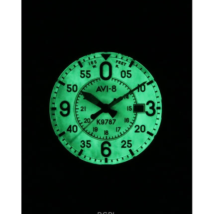 Montre automatique pour homme AVI-8 Spitfire Smith, bronze oxydé, bracelet en cuir marron, cadran gris lumineux, AV-4090-07