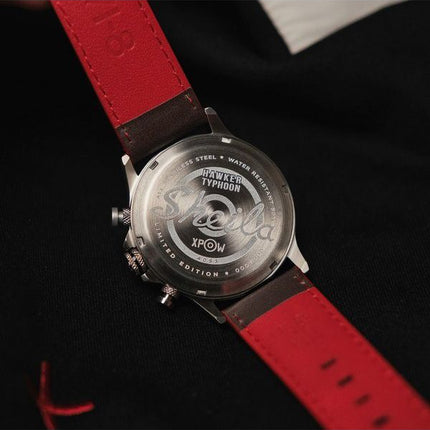 Montre pour homme AVI-8 Hawker Typhoon Rb396 Sheila Chronographe Édition limitée Cadran noir Quartz AV-4093-05