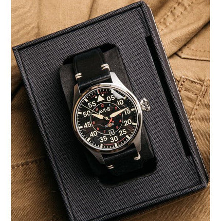 AVI-8 Hawker Hurricane Kenley Clowes Automatique Cadran Noir AV-4097-03 Montre Homme