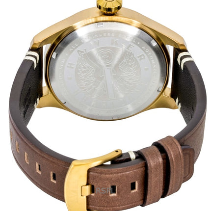 Montre homme AVI-8 Hawker Hurricane Clowes Northholt, bracelet en cuir, cadran vert, automatique AV-4097-04